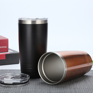 Vaso de Acero Inoxidable de 20 oz, Doble Pared, Aislado al Vacío, para Viaje, con Estampado de Leopardo, Plateado, Dorado, Blanco - Product Image 2