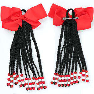 Extension <span class=keywords><strong>de</strong></span> Cheveux Tressés en <span class=keywords><strong>Queue</strong></span> <span class=keywords><strong>de</strong></span> <span class=keywords><strong>Cheval</strong></span> pour Enfant <span class=keywords><strong>Postiche</strong></span> Synthétique <span class=keywords><strong>avec</strong></span> Nœuds Perruques Pince <span class=keywords><strong>Élastique</strong></span> pour Filles Bébés Cadeau pour Enfants - Product Image 2