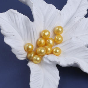 ไข่มุกน้ำจืดธรรมชาติทรงเคชิ ขนาด 8-9 มม. สีทอง ยี่ห้อ Zhuji สำหรับทำเครื่องประดับ DIY - Product Image 4