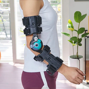 Ayarlanabilir tıbbi ortopedik çift menteşeli dirsek Brace belden ortez koruyucu tek beden-tüm dirsek diz pedleri uyar - Product Image 5