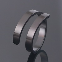 Verstellbarer kreuz öffnender Schwanz ring Edelstahl Herren-Normal ring Laser gravierte leere gravierte Ringe für Hochzeits geschenke