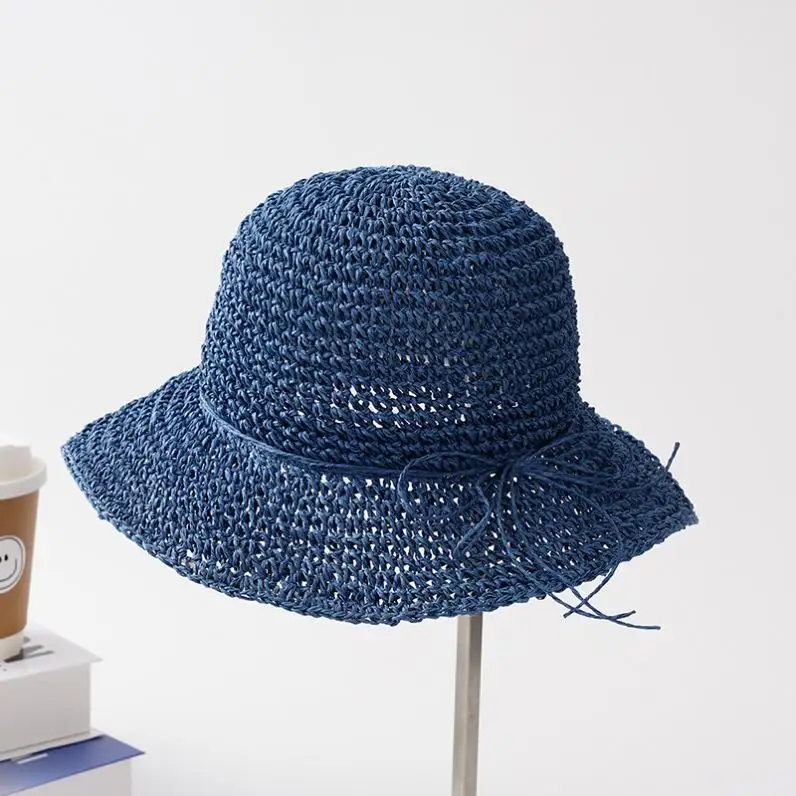Cappello di paglia da sole a tesa piatta traspirante all'aperto Unisex primavera estate di buona qualità