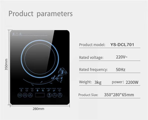 Venta al por mayor 220V cuerpo de plástico portátil Cocina de Inducción 2000W placa de inducción - Product Image 1