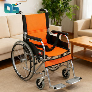 アルミ合金フレームPUタイヤシートメッシュ調整可能ペダル折りたたみ背もたれナースブレーキ手動車椅子 - Product Image 2