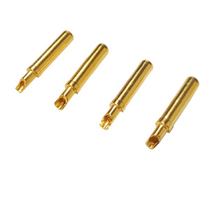 Crown Spring Copper <b>Pin</b> Terminals Gold Plated High Conductivity For Aviation Medical Cosmetic Connectors ADBGT001 - Product Image 4