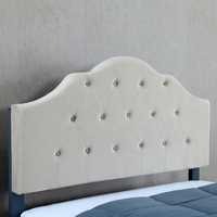 Willsoon New Store Assemblage facile lattes de bois Queen Size velours rembourré plate-forme lit tissu doux matériel chambre meubles