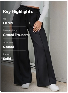 Pantalon de survêtement décontracté pour femme, taille haute élastique, anti-plis, imperméable, séchage rapide, coupe régulière, pour usage quotidien et détente - Product Image 5
