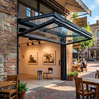 Puertas y Ventanas Plegables Modernas de Aluminio y Vidrio, Ideales para Salas de Estar y Cafeterías