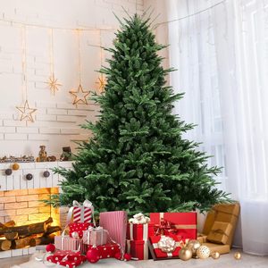 Nouvelle Conception 2025 Arbre de Noël Commercial en PVC Vert 210cm avec Base Suspendue, Effet Neige Blanche, Décoration de Noël - Product Image 4
