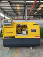 Tour de réparation de jante automatique de haute précision machine de découpe de diamant de roue en alliage cnc CK6130 tour horizontal Gubot
