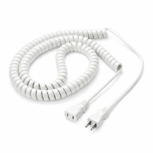 Cable de Alimentación Eléctrico Enrollado y Aislado de Alta Calidad, Sin Enredos, para Uso Doméstico - Product Image 1