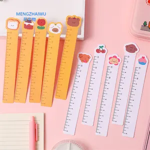 Philippines kawaii stationery suppliers 12 cm rulers bookmarks PP cute Drawing scale Bendable plastic straight ruler