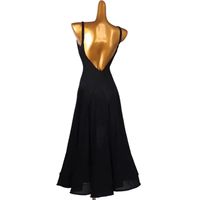 Robes de danse de salon Performance Spandex Broderie à manches longues Robe naturelle pour femme