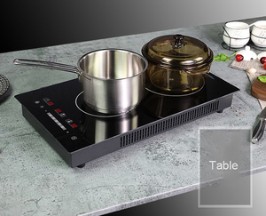 Table de cuisson encastrable à deux brûleurs doubles, en céramique, avec commande tactile par capteur, verrouillage de sécurité enfant, minuteur, pour - Product Image 5