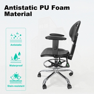 Sedia da <span class=keywords><strong>Laboratorio</strong></span> KEDE ESD in PU <span class=keywords><strong>con</strong></span> Braccioli, Altezza Regolabile, Sedia Ergonomica da Ufficio per Ospedali, Officine, Camere Bianche e Laboratori - Product Image 3