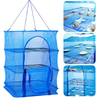 TOP usine 50*50*65cm 3 couches Cage de séchage de poisson/filet de séchage/filet de pêche sec fruits de mer/fruits/légumes filet Anti moustique