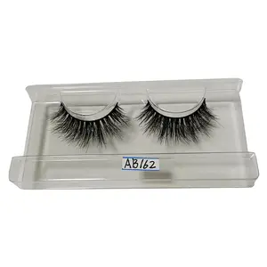 AB162 Top Quality Faux 3d Mink Eyelashes Comfortable With Eyelash 3D Silk Lashes Handmade Dramatic False Eyelashes Custom