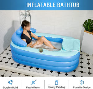 ホームシングルパーソン褒めのバスルームシャワーSPAポータブル自立型バスインフレータブルバスタブ大人用 - Product Image 6