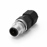 Conectores de Cable de Alimentación Macho y Hembra Nian-Yeong M12 con Codificación A, Tipo de Montaje IP67, Resistentes al Agua, para Uso Industrial, -20~85