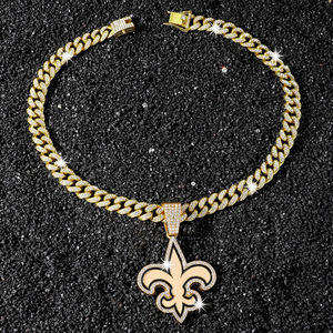 สร้อยคอจี้โลโก้ทีมทรงเรขาคณิตสไตล์ฮิปฮอปขายดี ชุบทอง/เงิน สร้อยคอผู้ชาย เครื่องประดับแฟชั่น - Product Image 4