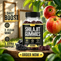 Complément alimentaire en gommes à l'enzyme de Shilajit pur de l'Himalaya, marque privée ODM/OEM, acide fulvique 85+ et oligo-éléments, améliore l'immunité pour adultes