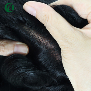 Parrucchino Q6 con Base in Pizzo e PU, Nodi Sbiancati Frontali, Densità 130%, Protesi Capillare Maschile, Sistema <span class=keywords><strong>di</strong></span> Sostituzione dei Capelli - Product Image 5