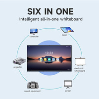 Tableau blanc interactif éducatif LED 4K de 75 pouces BRIGHT PICTURE, projecteur, écran tactile 20 points, caméra 48MP, Intel I3, Android, Windows 8 Go