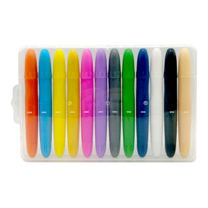 Pastelli per bambini, pastelli setosi lavabili Non tossici a 12 colori, pastelli grandi intrecciati facili da tenere per i bambini - Product Image 3