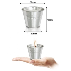 ถังใส่เทียนชุบสังกะสีถังดีบุกวัสดุโลหะกันรั่วซึมขนาดเล็กออกแบบได้ตามต้องการ - Product Image 2