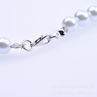 Collier de perles en verre multicolores PFT 8 mm, bijoux pour femmes, chaîne de col simple, collier court en stock, vente en gros