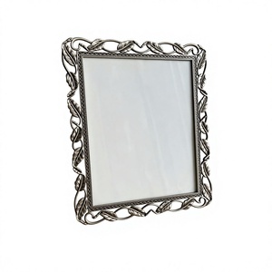 Luxurious Silver Nickel-Plated <b>Leaf</b> Design Metal Photo Frame Border Forged Desktop Tabletop Usage Supplied by the Manufacturer - Product Image 1