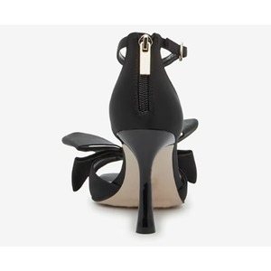 New Women's Fashion Elegant Heeled <b>Sandals</b> Square Toe Open Toe Ankle Strap Back Zip Upper <b>Bow</b> Stiletto Heel Summer Wedding Party - Product Image 6