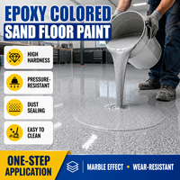 Revêtement de sol autolissant Taiyan Color Sand Epoxy à haute dureté, effet granit, résistant à l'usure, baril de 20 kg, conforme RoHS