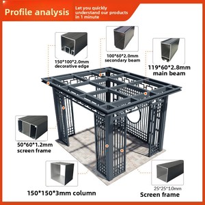 Gazebo de Aluminio de Estilo Chino Moderno para Jardín y Patio YG-033, Diseño Artístico y Ligero - Product Image 5