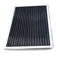 Nouvel élément filtrant à air en panneau de charbon synthétique plissé à charbon actif avec une efficacité de 80-99,99 %, taille personnalisable