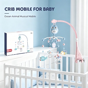Mobile per Culla con Elefante e Leone Marino, con Musica MIDI, Campanello per Neonati, Sonaglio Appeso, Giocattolo Sensoriale Morbido - Product Image 5