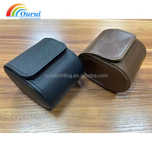 1 to 6 Slots PU Leather Watch <b>Roll</b> Case, Custom Logo Travel Watch Storage <b>Box</b>, Portable Watch Display Organizer for Men, Factory - Product Image 2