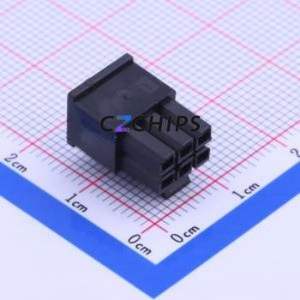 HX30002-6P Housing (Wire-to-Board / Wire-to-Wire) P=3mm Connector ( Jack Structure: 2x3P )( Pitch: 3mm )( Row Spacing: 3mm ) - Product Image 2