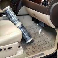 Film d'emballage adhésif en PE souple opaque anti-poussière personnalisé, rouleau de protection pour tapis de voiture