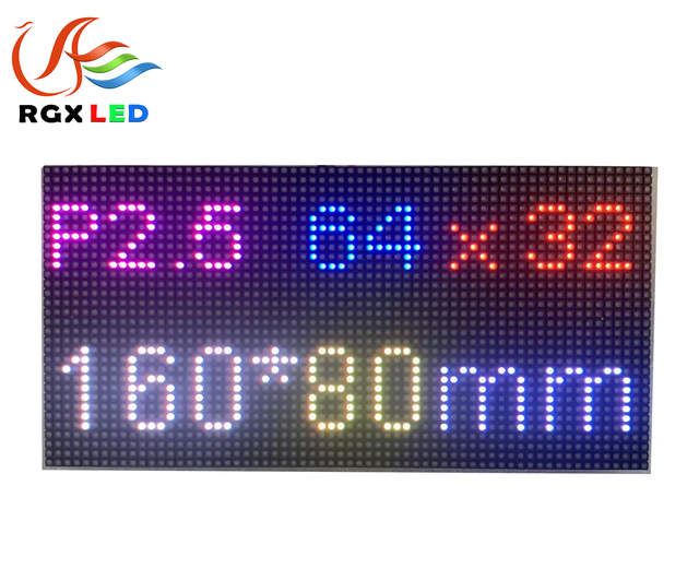 P2.5 160*80mm Indoor Small Module LED Display Module 6.3*3.1inch 64*32 High Refresh Rate Advertising Screen Information Release