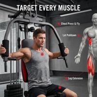 Équipement de fitness multifonctionnel, grande station d'entraînement combinée avec système de poulies à charges, équipement d'exercice en métal