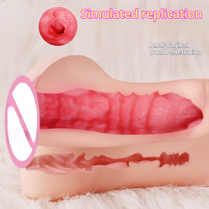 Juguete Estimulador Masculino de Alta Elasticidad con Doble Canal, Textura Similar a la Piel, Fuerte Sujeción, para Relajación Privada en el Dormitorio o Hotel - Product Image 2