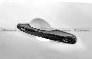 Cubiertas de manijas de puerta exteriores de fibra de carbono seca premium, par de 4 piezas, tipo adhesivo, para Toyota Yaris GR GXPA16, embellecedor deportivo exterior - Product Image 2