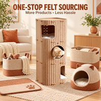 Tour à chat multi-niveaux en feutre, Condo moderne pour chat d'intérieur, Maison d'escalade pour chat en feutre personnalisable OEM