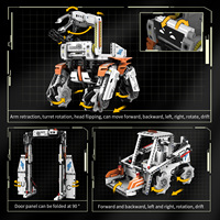 Robot Interstellar 3 en 1 con Control Remoto, Montacargas y Cargador, Control por Aplicación Programable, Bloques de Construcción de Plástico para Armar, Juguete para Todas las Edades