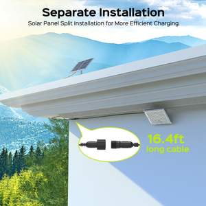 Projecteur LED solaire extérieur étanche IP67 en ABS avec détecteur de mouvement PIR, vente en gros, nouveauté - Product Image 2