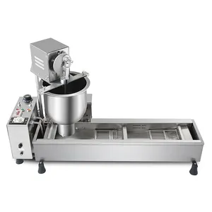 Oem Volautomatische Donut Friteuse Commerciële Food Grade Roestvrijstalen Donut Maken Machine Elektrische Donut Maker