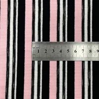 Tissu côtelé extensible 4 directions, respirant, doux et soyeux, poids moyen 240G, couleur nuage, en coton/polyester/spandex, rayé, pour filles