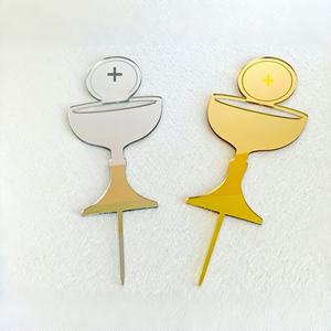 Décorations de gâteau en acrylique pour <span class=keywords><strong>communion</strong></span> avec croix JHS, accessoires de fête de <span class=keywords><strong>communion</strong></span>, décoration de gâteau - Product Image 3