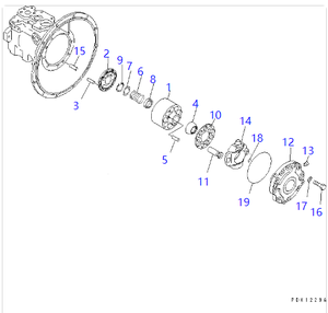 ปั๊มไฮดรอลิก KOMATSU PC75UD-3 PC75US-3 PC75UU-3 PC78US-5 รุ่น 708-1W-00241 708-1W-00210 สำหรับอะไหล่รถขุด - Product Image 5